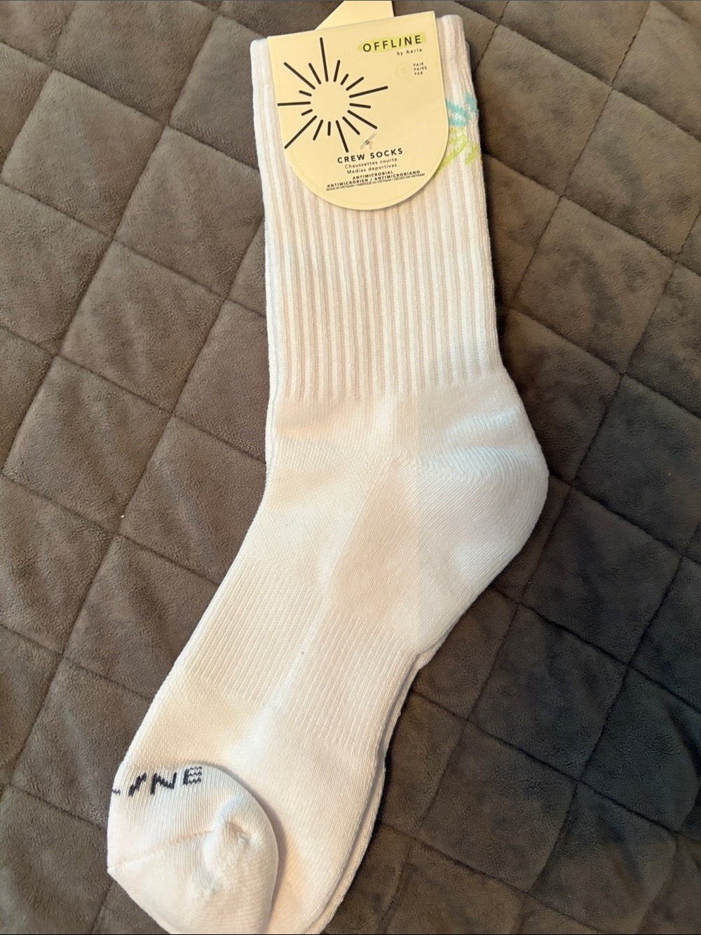 Aerie Offline White Crew Socks